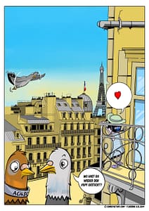 Mathilde in Paris Farbe Comic, Illustration Comicfactory 2024