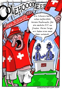 Schweizer Fussballfans Comic EM 2024 Deutschland comicfactory.com