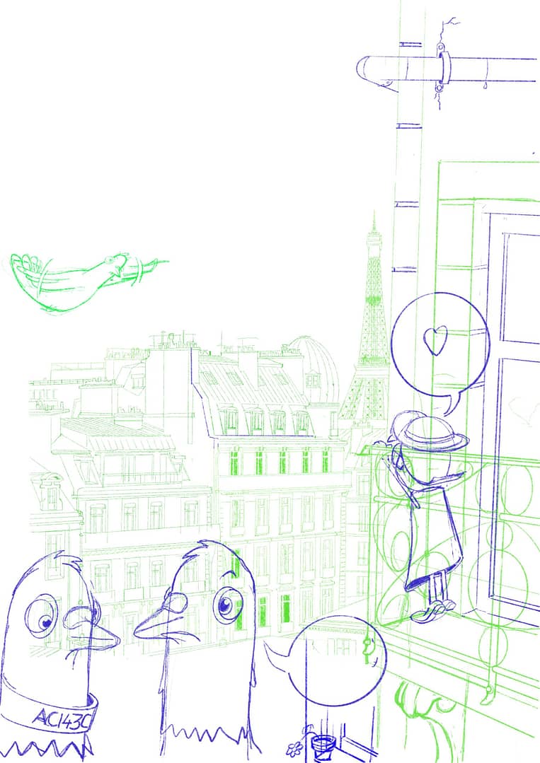 Mathilde in Paris Skizze Comicfactory 2024